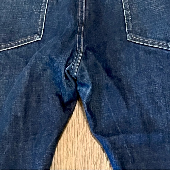 TAYLOR STITCH Selvedge Denim Blue Jeans Mens 32x33 Dark Wash SLIM Fit Button Fly - Picture 13 of 16